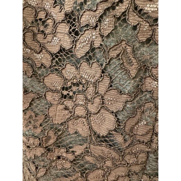 Ann Taylor LOFT Gray and Brown Lace Straight Pencil Skirt Size 12 - Picture 5 of 8